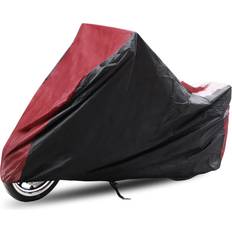 Motorcycle Covers Unique Bargains uxcell 190T Dust Motorcycle Cover Red&Black Outdoor 86" for Harley Davidson