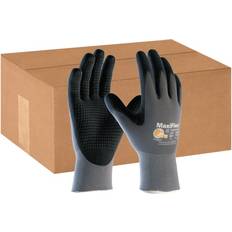 Work Gloves MaxiFlex Endurance by ATG Nitrile Gloves, Black/Gray, Dozen 34-844/L Multicolor
