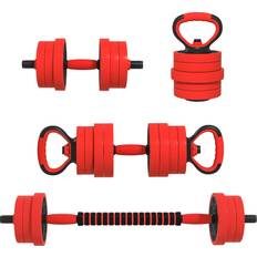 Soozier 4-in-1 Adjustable Weights Dumbbell Sets, Used as Barbell, Kettlebell, Push up Stand, Free Weight Set