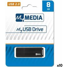 8 GB Minnepenner USB-Penn MyMedia Svart 8 GB