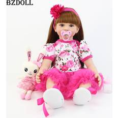 NPK 28inch Reborn Toddler Girl Dolls Soft Silicone Dolls Children Gift Reborn Bonecas