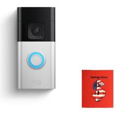 Ring Battery Doorbell Plus Smart Wifi Video Doorbell Battery Satin Nickel Satin Nickel