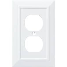 Ethernet, Data & Phone Outlets Franklin Brass W35242V-C Classic Architecture Single Duplex Outlet Wall Plate Pack of 3 Pure White Wall Controls Wall Plates Outlet Plates Pure White
