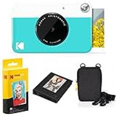 Kodak Instant Cameras Kodak Printomatic Instant Camera Blue Bundle with Zink Paper Case and Album
