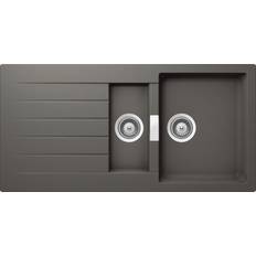 Eckspülen Schock signus d-150 a silverstone grau granit-spüle küchenspüle auflage