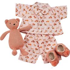 Smallstuff Spielzeuge Smallstuff Puppenkleidung Pyjamas m. Krabbelschuhe/Kuscheltier One Size Puppenkleidung