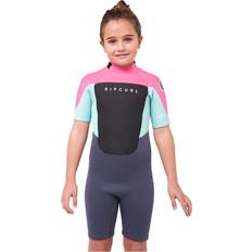 Pink Wetsuits Rip Curl Girls 2023 Omega 1.5mm Back Shorty Wetsuit Pink