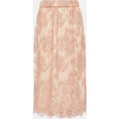 Gucci Skirts Gucci Cotton Blend Lace Skirt Pink