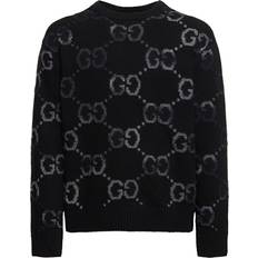 Gucci Clothing Gucci GG intarsia wool-blend sweater black