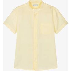Kurze Ärmel Hemden Mayoral Boys Yellow Linen Shirt Yellow year