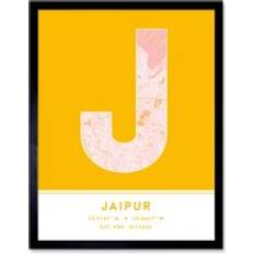 Einrichtungsdetails Jaipur India City Map Colour Stylish Letter