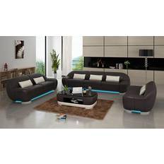 Sofagruppen Sofas JV Furniture couch eck Sofa 3Stk. 3-Sitzer, Zweisitzer, 1-Sitzer