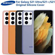 Samsung Galaxy S21 Ultra Mobildeksler Samsung Original LED Smart View Flip Phone Case For Galaxy S21 S21 S21 Ultra 5G LED Wallet Cover Black/Purple/White