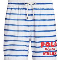 Polo Ralph Lauren Men Swimwear Polo Ralph Lauren Men's Traveler Striped Swim Trunks Blue