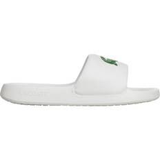 Lacoste Damen Schuhe Lacoste Women's Croco 1.0 Synthetic Slides White & Green