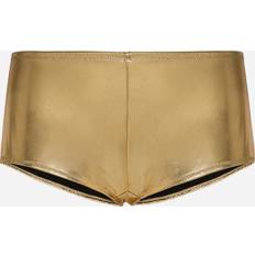Damen - Golden Jumpsuits & Overalls Dolce & Gabbana Foiled jersey low-rise panties