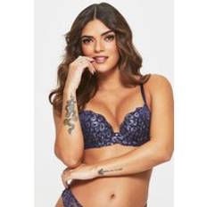 Ann Summers Sexy Lace Planet Padded Plunge Bra Navy
