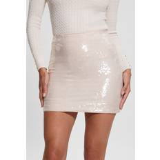 Guess Skirts Guess Pelari Sequin Mini Skirt Pearl Powder Multi