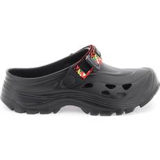 Lanvin Men Slippers & Sandals Lanvin Rubber Clogs With Multicolored Strap Black