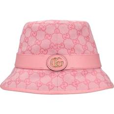 Gucci Women Headgear Gucci GG Canvas Bucket Hat - Pink