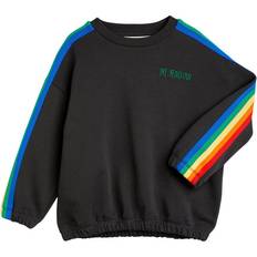 Mini Rodini Tops Children's Clothing Mini Rodini Sweatshirt Rainbow Stripe Schwarz 80/86 Sweatshirt