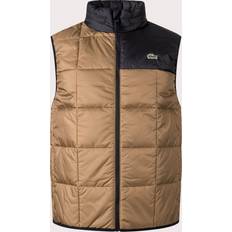 Lacoste Herren Westen Lacoste Quilted Square Puff Gilet Brown