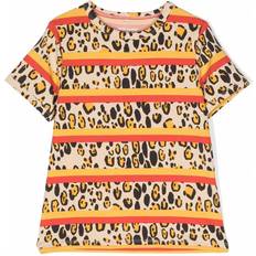 Mini Rodini T-shirts Children's Clothing Mini Rodini Multicolour Cotton Leopard Stripe T-shirt Multi 104/110