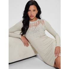 Guess Midi Dresses Guess Claudine Shimmer Sweater White