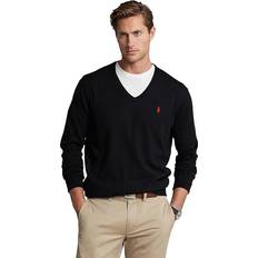 Polo Ralph Lauren Men Sweaters Polo Ralph Lauren Men's Cotton VNeck Sweater Black Black