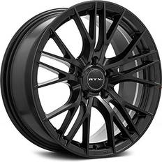 RTX 18" - Black Car Rims RTX Custom Wheel - 18x8, 40 Offset, 5x114.3 Bolt Pattern, 73.1mm Satin Rim