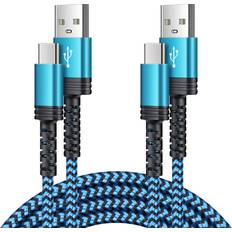 Cables USB C Cable Fast Charging 2Pack 3FT Type C Cable Cord Braided Android Phone Charger for Samsung Galaxy A32 A12 Z Flip/Fold 3 5G A10e A20e S22 S21 FE S10 S20 A21s A52s A72 Note 20 A01,Pixel 6 Pro,LG