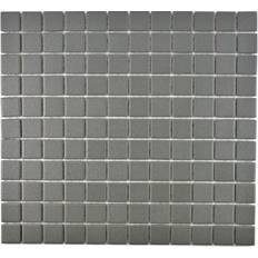 Mosaik Mosaik fliese keramik grau quadratisch uni metall wb18-0222-r10 bad wand 1 matte Grau Wohnraum
