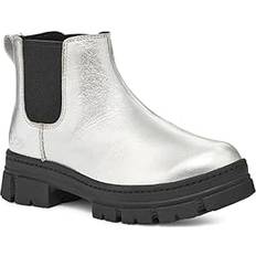 UGG Boots UGG Kids' Ashton Chelsea Leather Boots in Silver Metallic