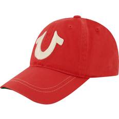 True Religion Accessories True Religion Concept One Cap, Panel Cotton Twill Boys Baseball Hat with Horseshoe Logo, Adjustable Hook and Loop Closure Red Red
