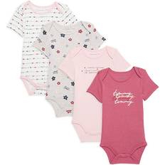 Tommy Hilfiger Bodysuits Children's Clothing Tommy Hilfiger Baby Girl's 4-Pack Envelope Neck Bodysuits Pink Multi Months