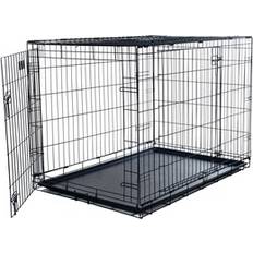 Dog Kennels - Dogs Pets 2 Door Large Metal Dog Cage Crate Divider Wall 25in