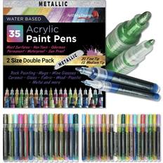 Chalky Crown - Acrylic Paint Markers - Water Based Reversible Tip Paint Pens  - 6 mm (12 Per Pack) 