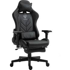 Gaming chair Trisens Gaming Stuhl mit Fußstütze und ergonomsichen 4D-Armlehnen gaming chair in ergonomischer Sportsitz Optik Gamer Stuhl mit verstellbaren Rückenstützkissen Bürostuhl