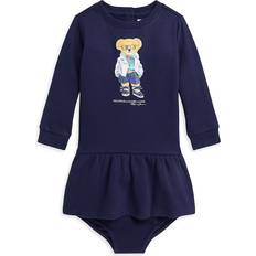 S Dresses Children's Clothing Polo Ralph Lauren Kids Bear Fleece Dress Infant Newport Navy Girl's Dress Navy Months