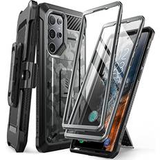 Supcase Samsung Galaxy S22 Ultra Mobile Phone Cases Supcase Unicorn Beetle Pro for Samsung Galaxy S22 Ultra 5G 2022 Release [Extra Front Frame] Full-Body Dual Layer Rugged Belt-Clip & Kickstand with Built-in Screen Protector CamoGray