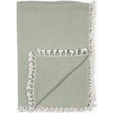 Baby Blankets Crane Baby 6-Layer Muslin Baby Blanket with Tassle Edge Fern