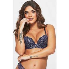 Ann Summers Bekleidung Ann Summers Sexy Lace Planet Padded Plunge Bra Navy