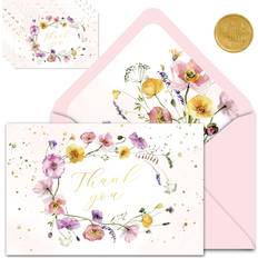 24pcs Thank You Cards with Envelopes, 4x6 Thank You Cards Small Business Blank Thank You Notes Small, Watercolor