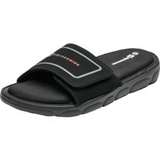 Nubuck Slides Alpine Swiss Mens Memory Foam Slide Sandals Adjustable Comfort Athletic Slides Black Black