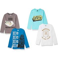 Zebramuster Oberteile Amazon Essentials Disney Marvel Toddler Boys Long-Sleeve T-Shirts Previously Spotted Zebra Pack of 4, Star Wars Wookiee, 3T