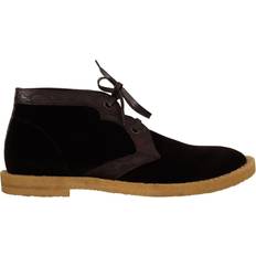 Chukka boots Dolce & Gabbana Brown Velvet Exotic Leather Boots EU44/US11