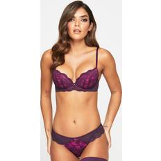 Ann Summers Sexy Lace Planet Padded Plunge Bra Purple/Pink