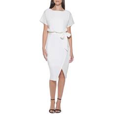 Midi Dresses Kensie Women's Dolman-Sleeve Blouson Dress Ivory