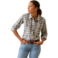 Ariat Women Shirts Ariat Women's Rebar Flannel DuraStretch Work Shirt in String Plaid Cotton/Spandex