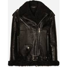 Dolce & Gabbana Outerwear Dolce & Gabbana Reversed Shearling Jacket black